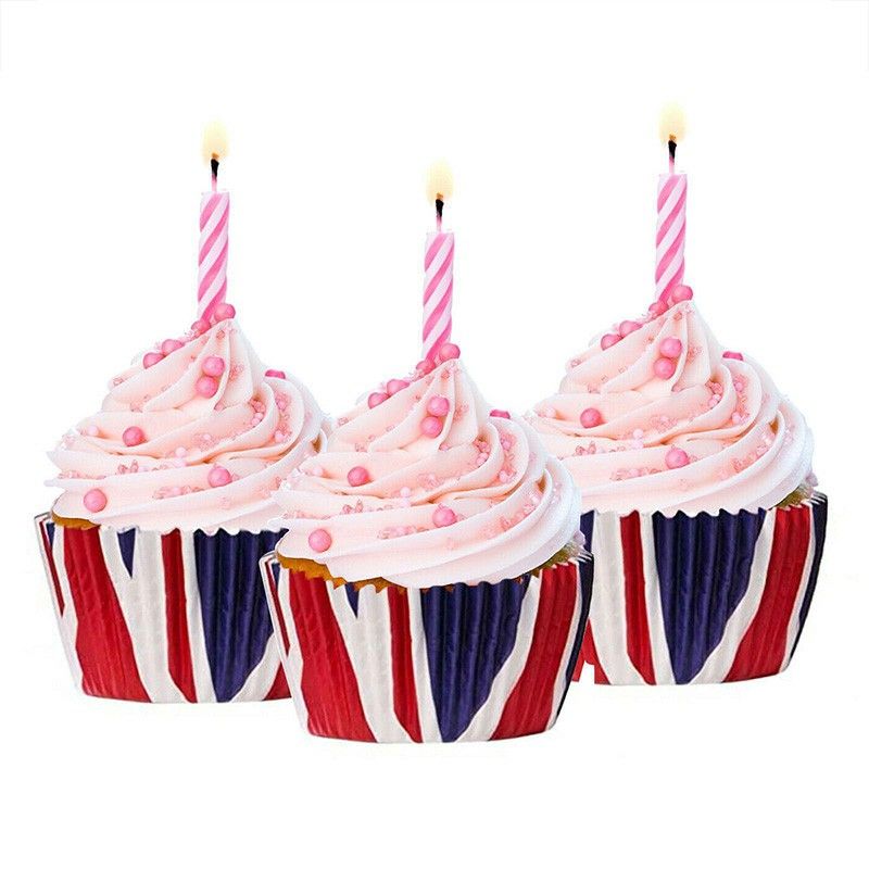 Union Jack Mini Cupcake Cases (100 Pack)