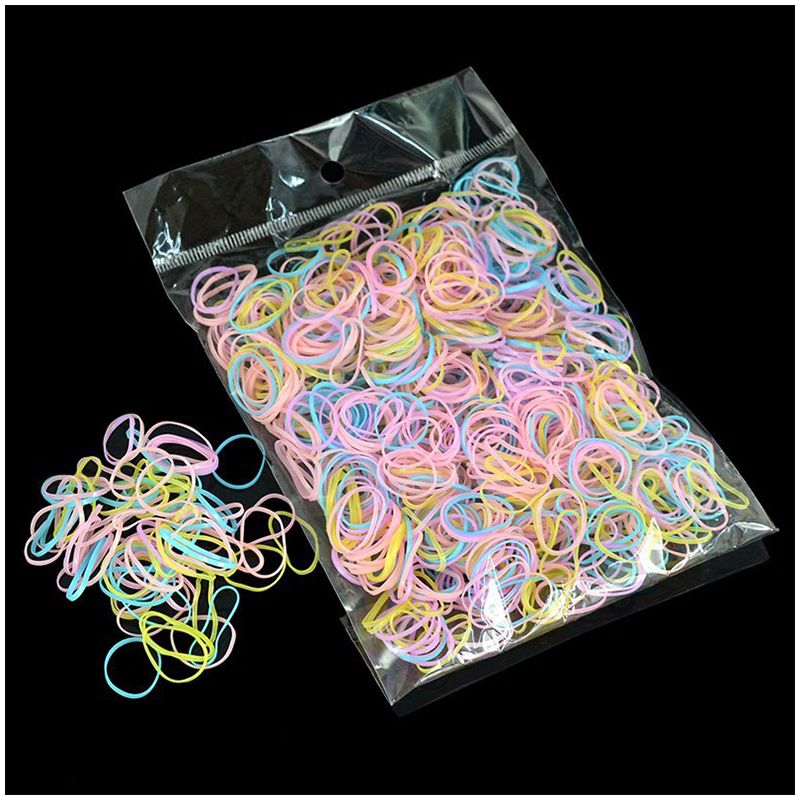 Mini Elastic Hair Bands (1000 Pack), Mix 4