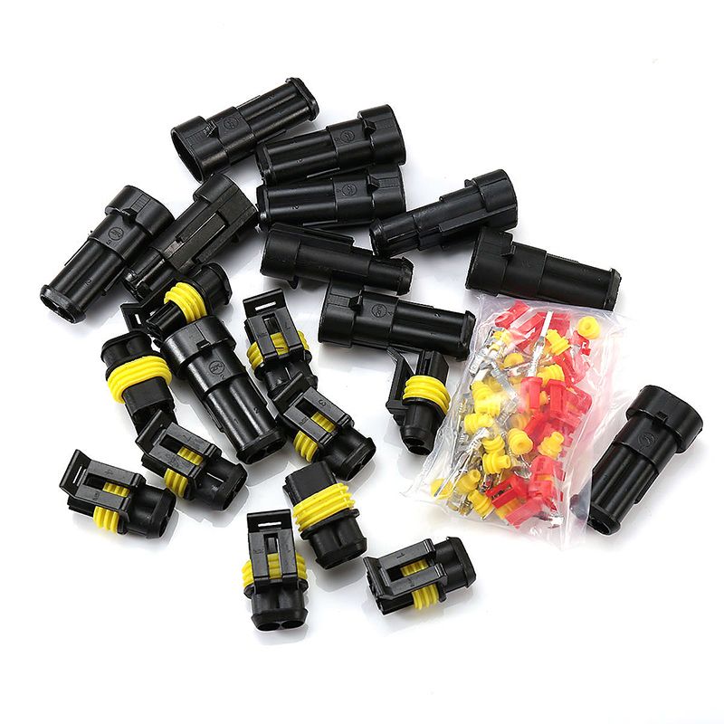 Waterproof 2-Pin Wire Connectors (10 Pack)