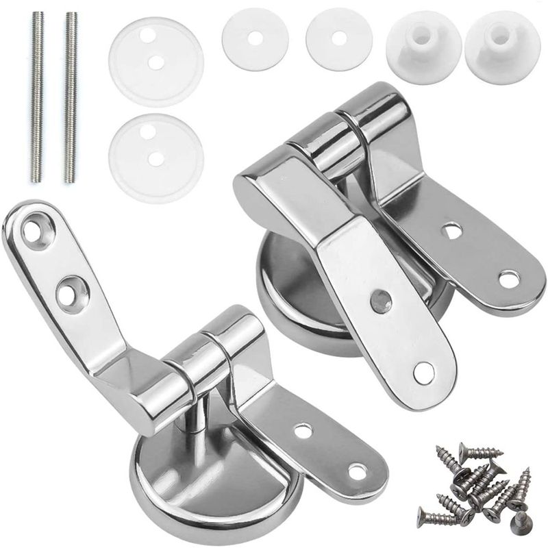 Universal Toilet Seat Hinges, Chrome