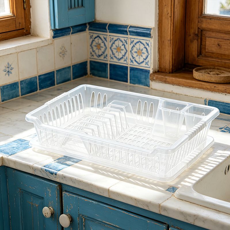 Plastic Dish Drainer with Drip Tray