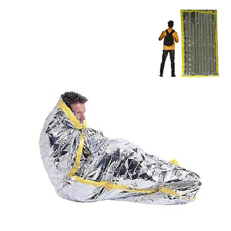 Emergency Thermal Sleeping Bag, Silver