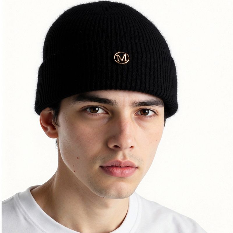 Fleece-Lined Thermal Beanie, Black