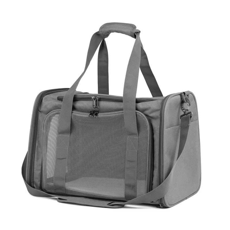 Large Foldable Pet Carrier Bag, Grey