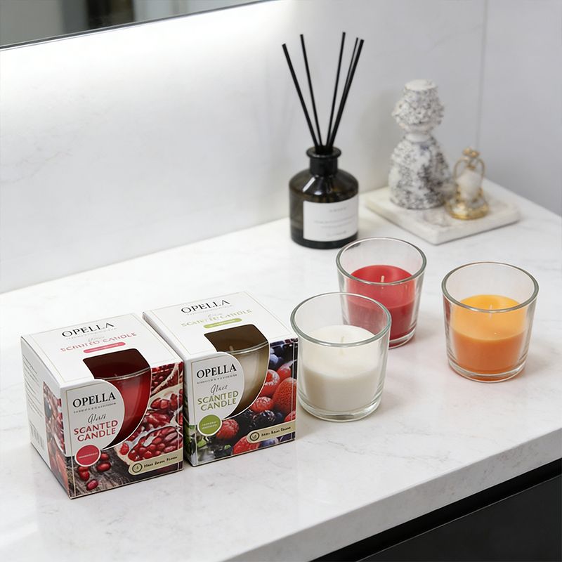 Jasmine Scented Candle in Glass Jar
