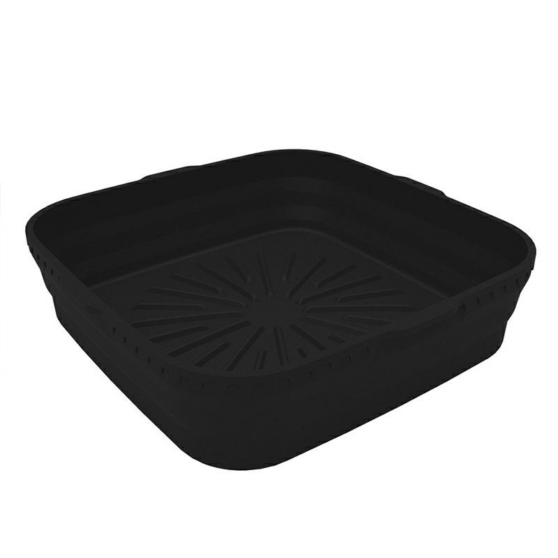 Square Silicone Air Fryer Liner, Black