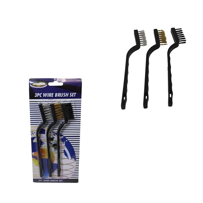 Wire Brush Set: Steel, Brass & Nylon