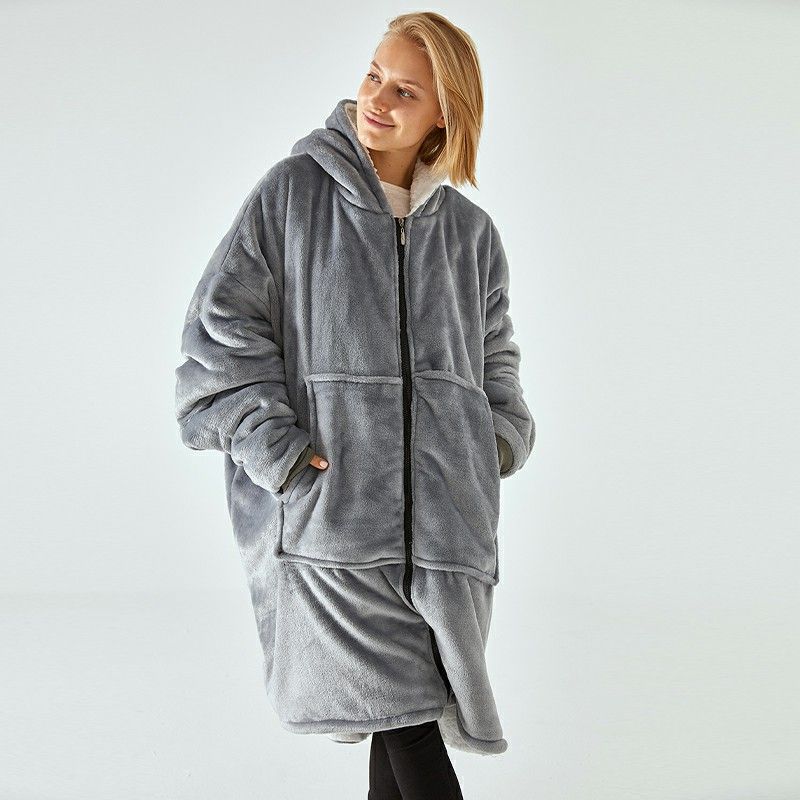 Wearable Hoodie Sweatshirt Blanket